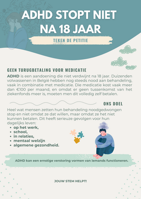 Adhd stopt niet na 18 jaar