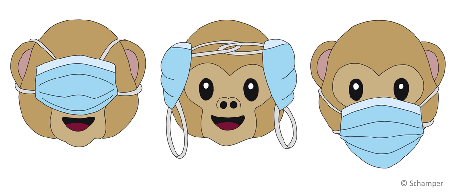 Aapjes mondmaskers